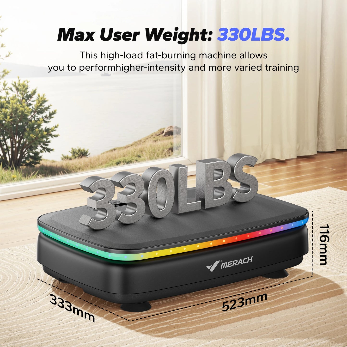 Vibration Plate Exercise Machine – LED, Bluetooth & 99 Speeds