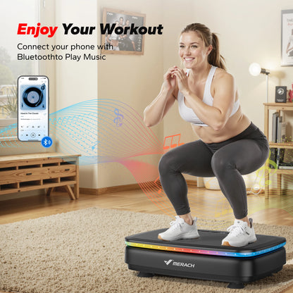 Vibration Plate Exercise Machine – LED, Bluetooth & 99 Speeds