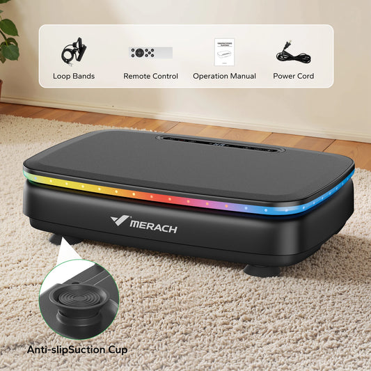 Vibration Plate Exercise Machine – LED, Bluetooth & 99 Speeds