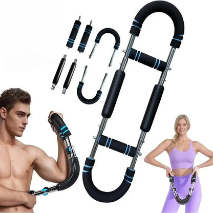 black Color Adjustable U-Shaped Chest Expander Home Strength Trainer