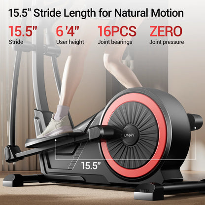 Magnetic Elliptical Exercise Machine – 16-Level Silent Trainer