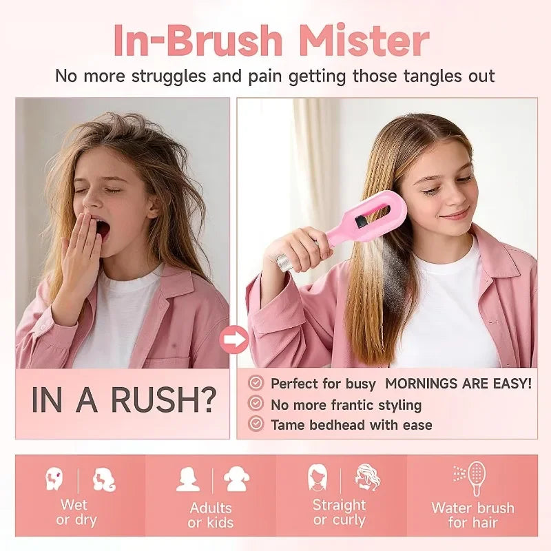 2-in-1 Spray Bottle Hairbrush Comb For Easy Styling