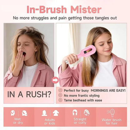2-in-1 Spray Bottle Hairbrush Comb For Easy Styling