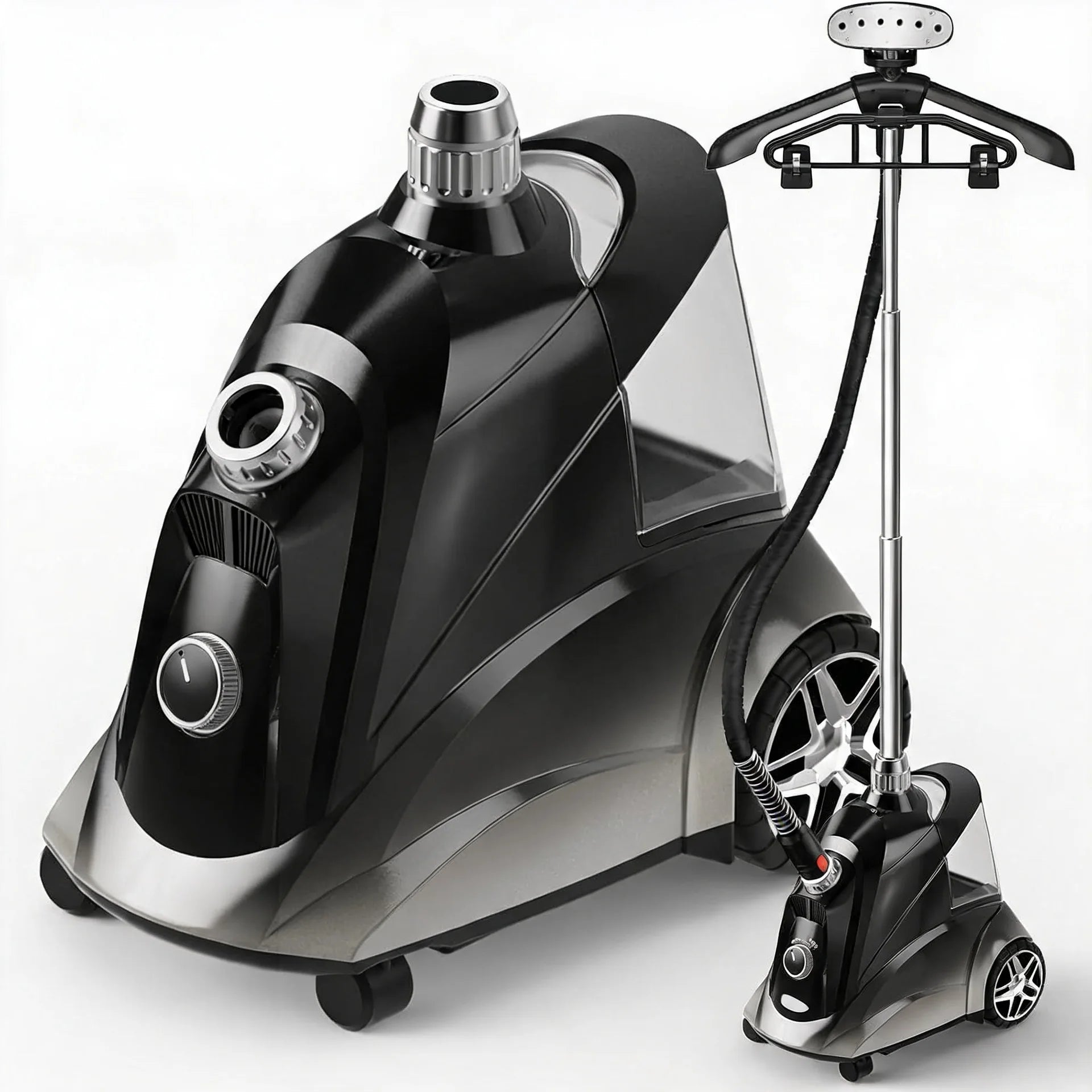1500W Standing Garment Steamer – 2.8L Tank, 80-Min Steam - EverGrowMarkeplace