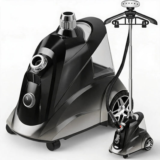 1500W Standing Garment Steamer – 2.8L Tank, 80-Min Steam - EverGrowMarkeplace