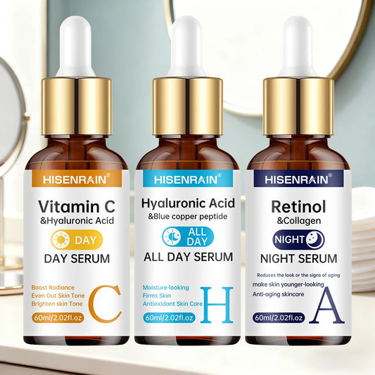 Vitamin C Retinol Hyaluronic Acid Face Serum Duo - EverGrowMarkeplace