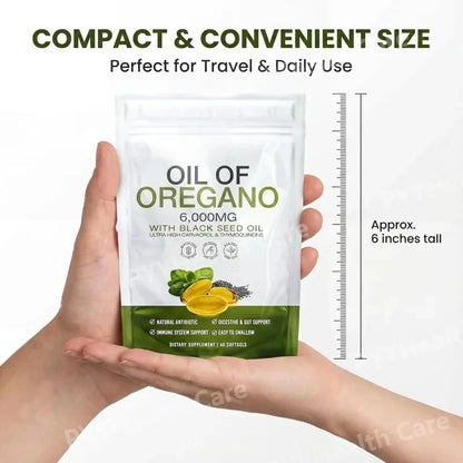 Oregano & Black Seed Oil Softgels for Immune Support