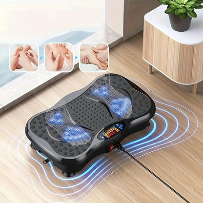 Compact Vibration Platform with Resistance Bands for Home