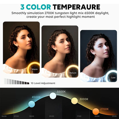 12-Inch Dimmable Selfie Ring Light with Tripod Stand - EverGrowMarkeplace