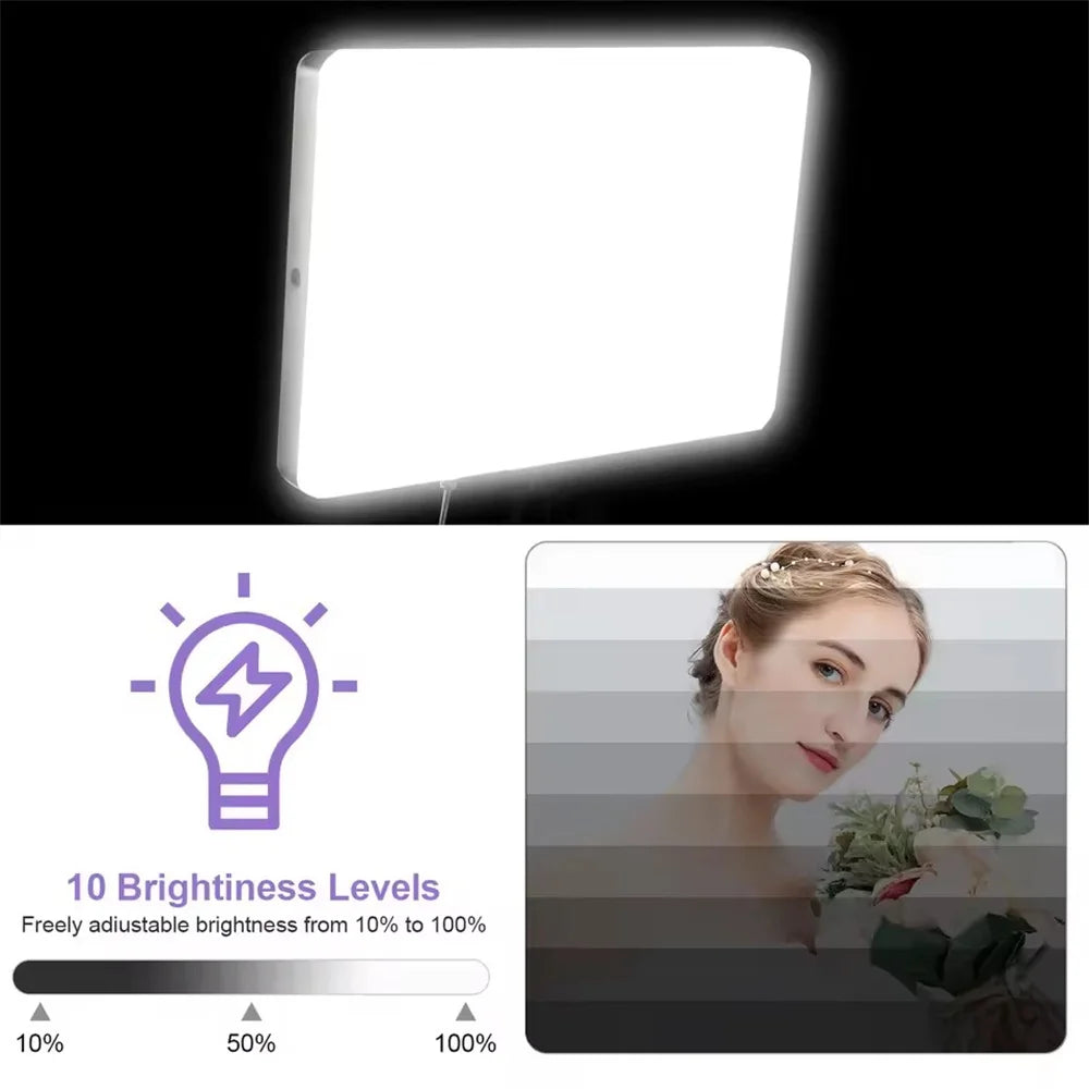 11-Inch LED Video Panel Light – Adjustable Color & Brightness